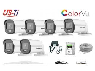 24 Hours Colour Hikvision 6pc camera Package